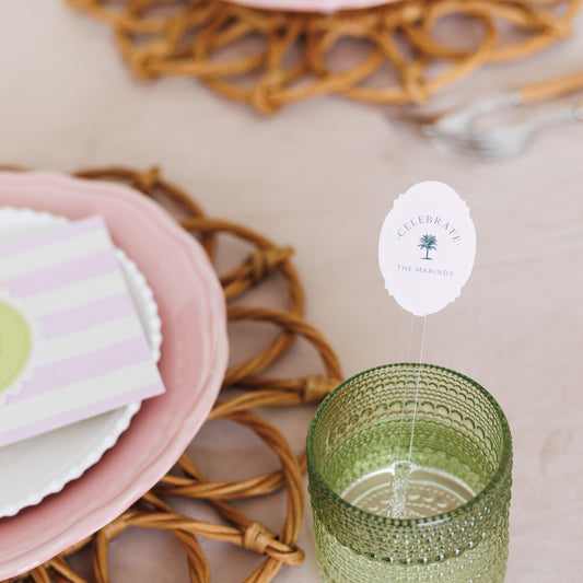 Amelie Collection - Fancy Oval Drink Stirrer