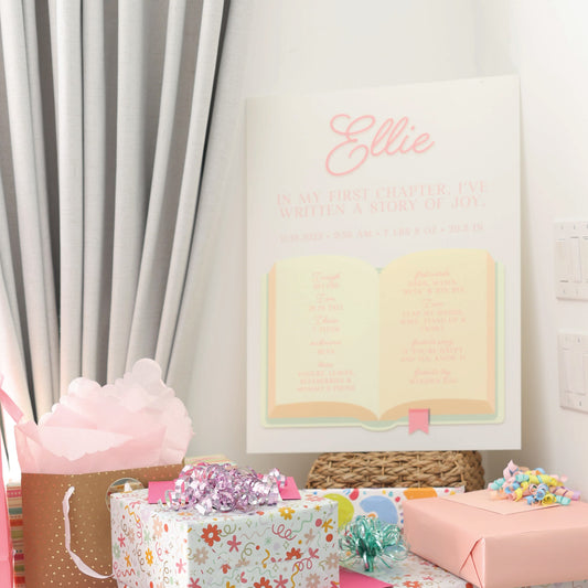 First Chapter Birthday Milestone Sign