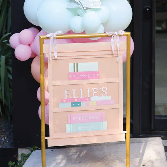 First Chapter Birthday Welcome Sign