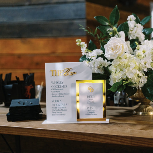 Modern Double Panel Bar Sign