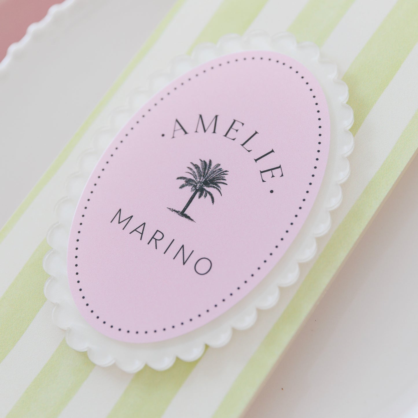 Amelie Collection - Scalloped Edge Acrylic Place Card