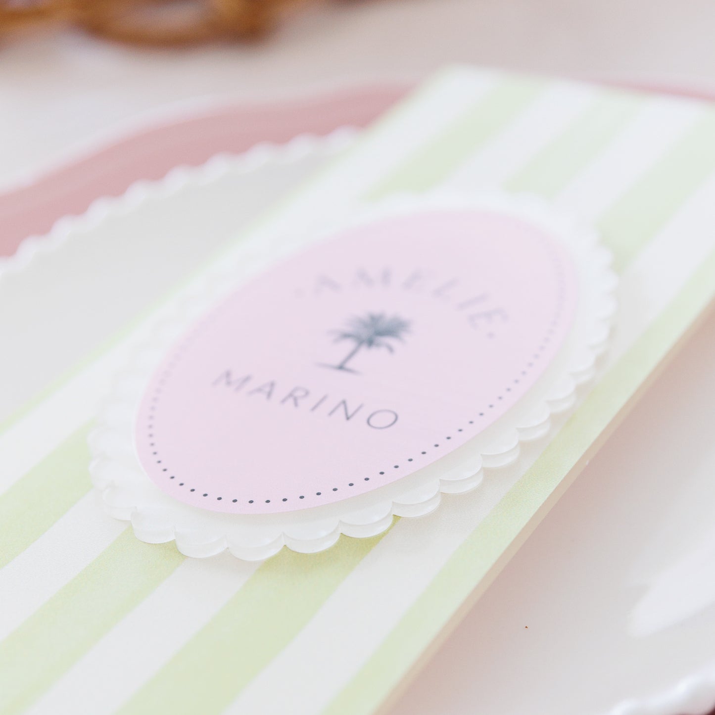 Amelie Collection - Scalloped Edge Acrylic Place Card