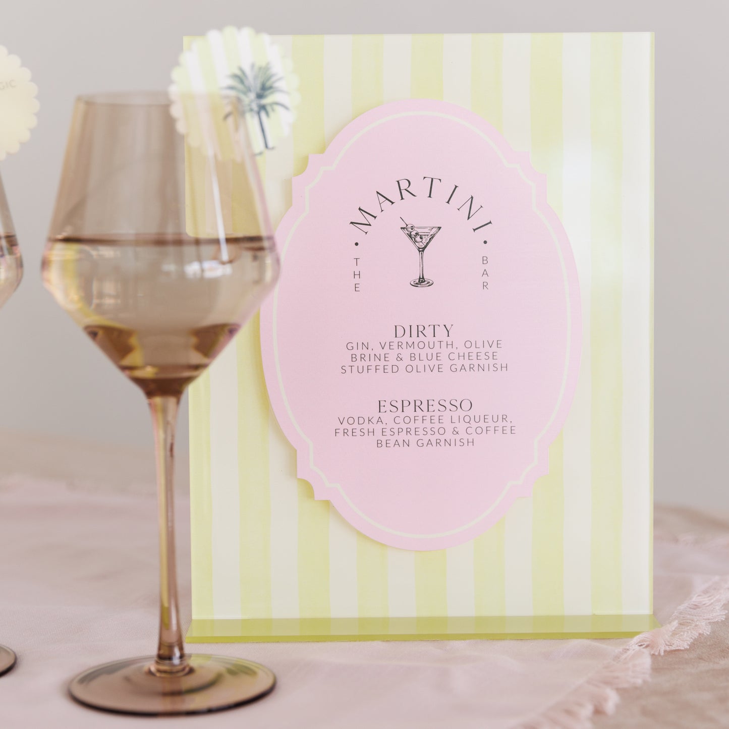 Amelie Collection - Striped Bar Sign