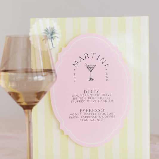 Amelie Collection - Striped Bar Sign