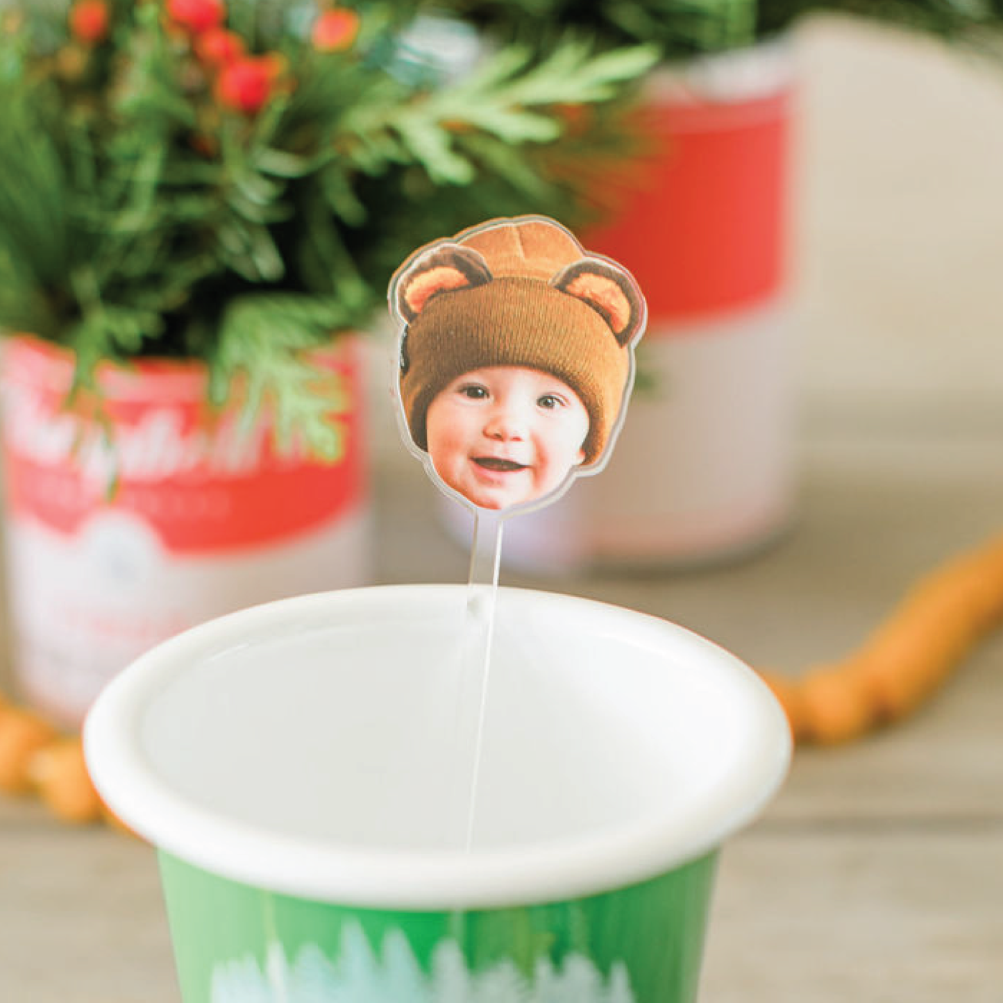 Custom Face Drink Stirrer