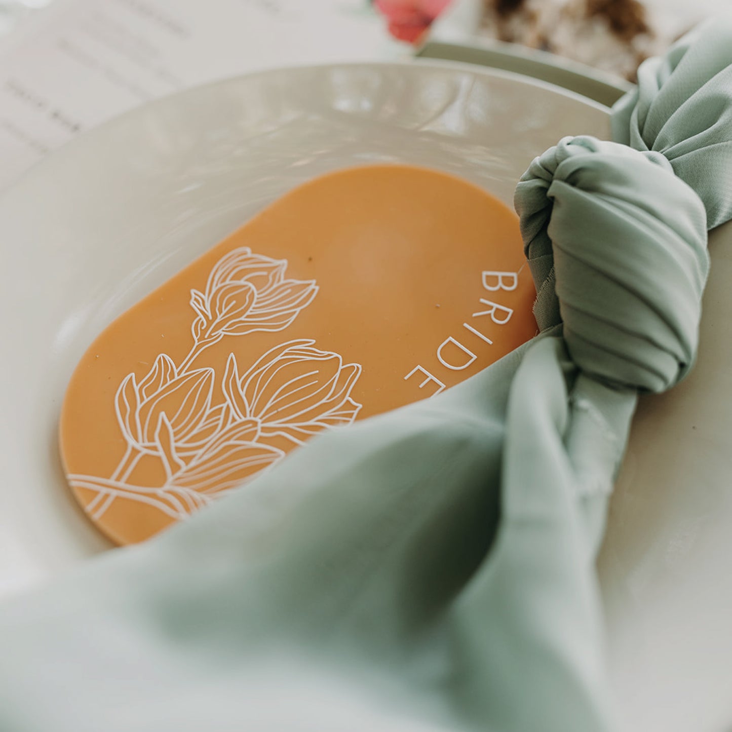 Oval Place Card