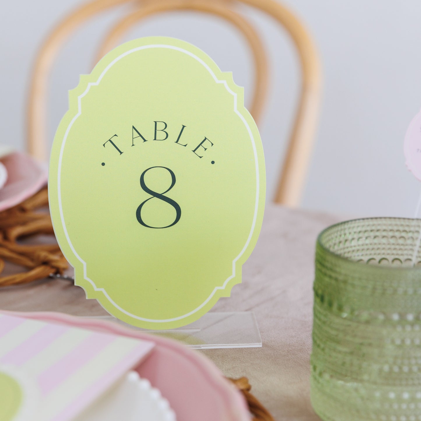 Amelie Collection - Fancy Oval Table Number