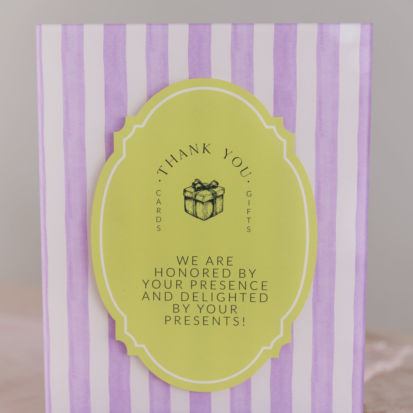 Amelie Collection - Striped Cards and Gifts Sign