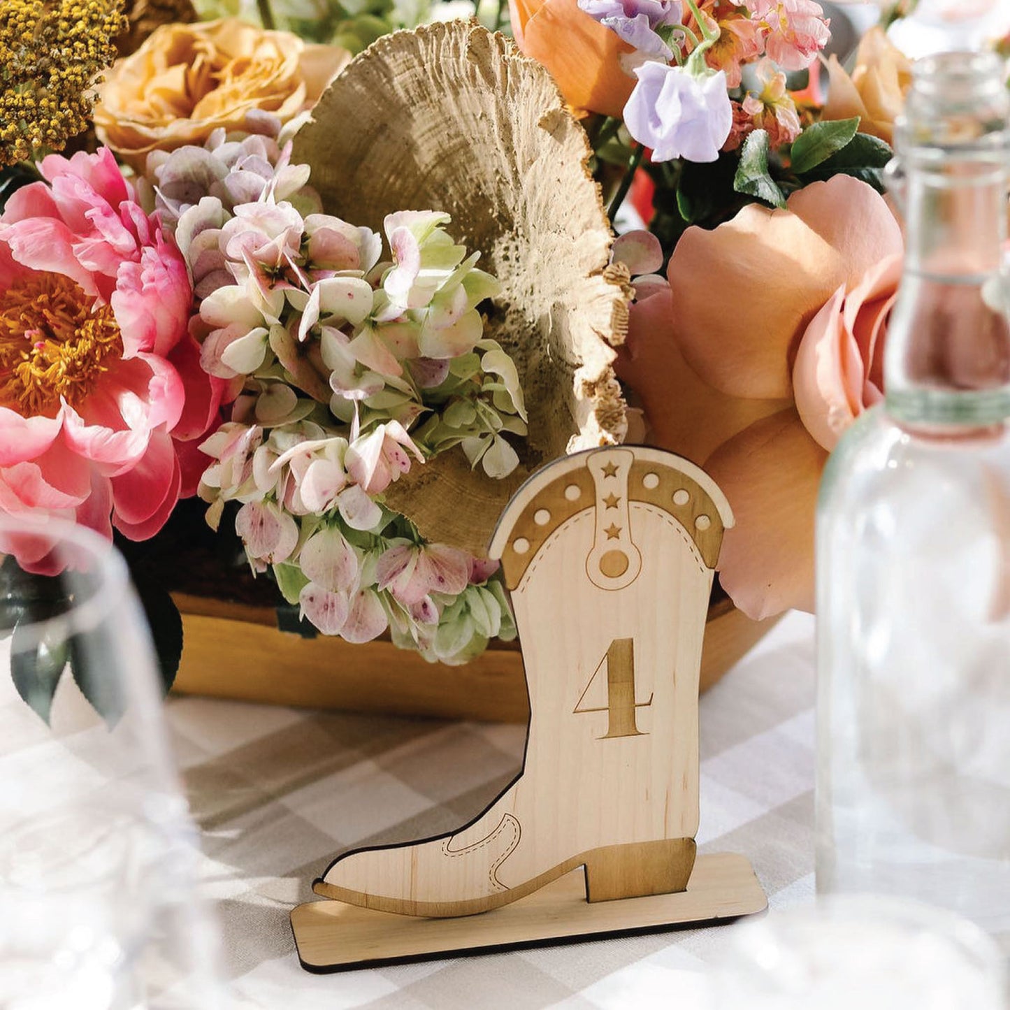 Cowboy Boot Table Number