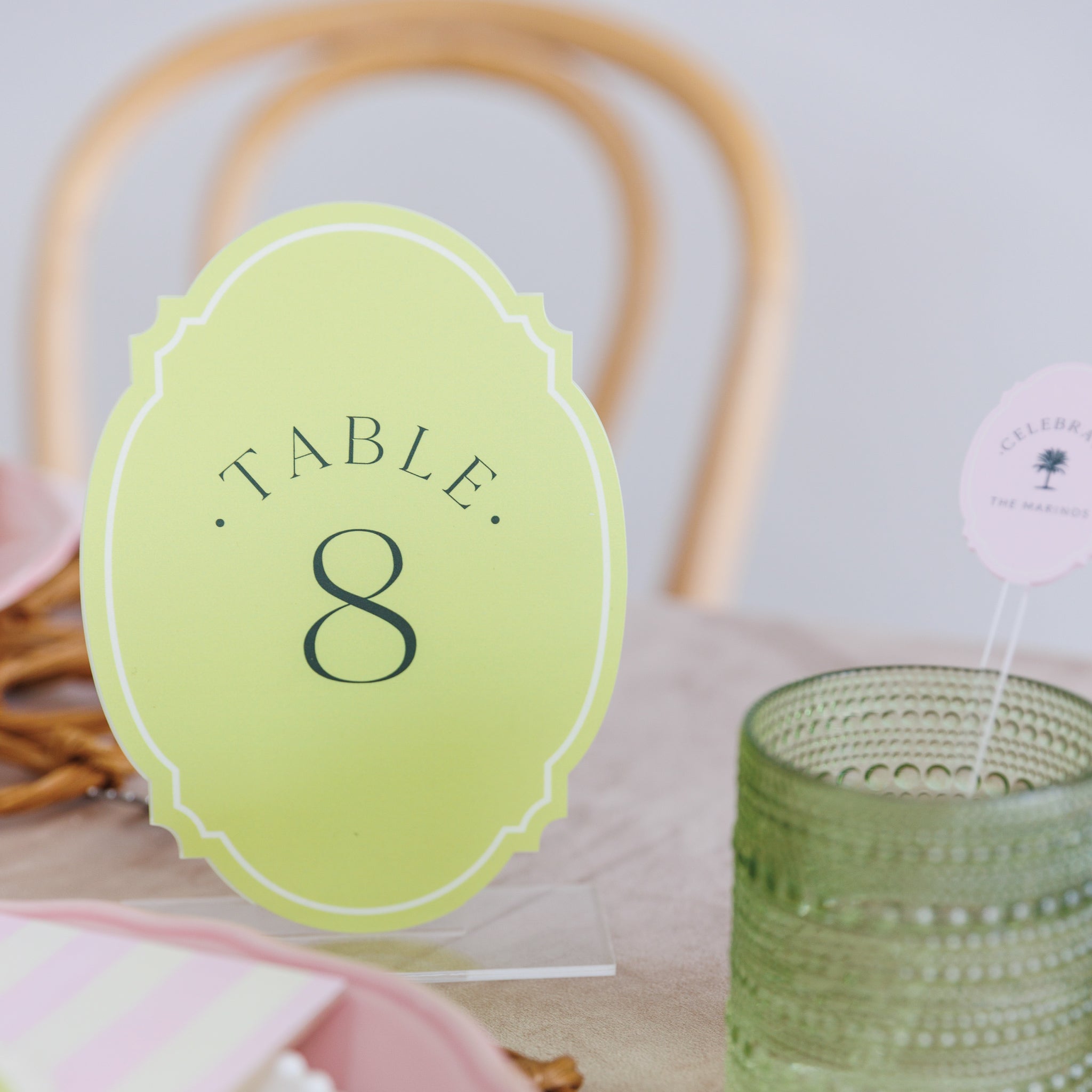 Amelie Collection - Fancy Oval Table Number – kulgra