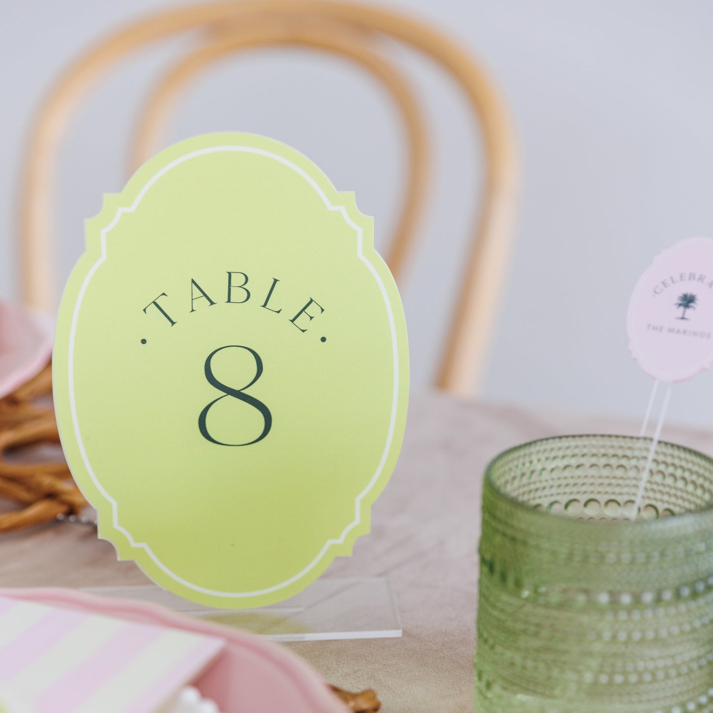 Amelie Collection - Fancy Oval Table Number