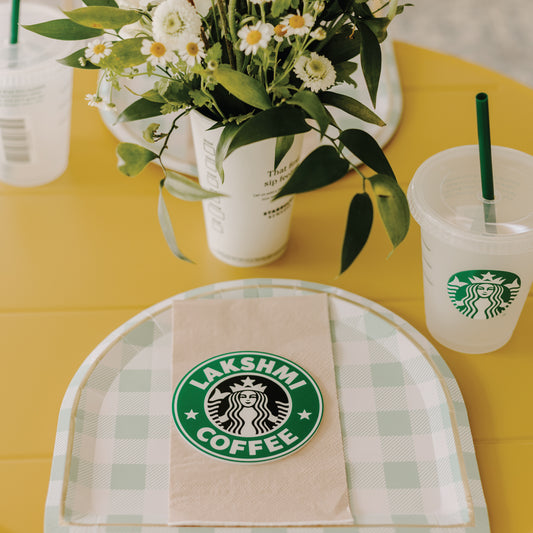 Personalized Starbucks Place Card