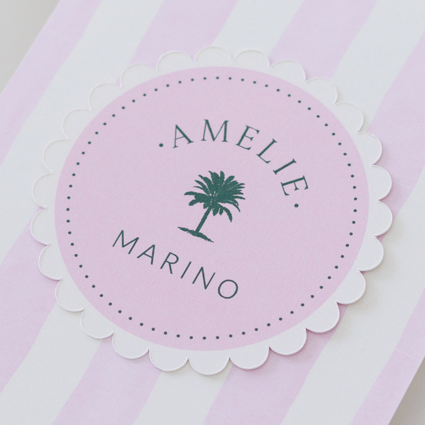 Amelie Collection - Scalloped Edge Paper Place Card