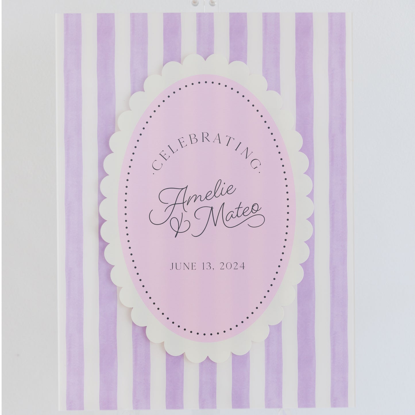 Amelie Collection - Striped Welcome Sign