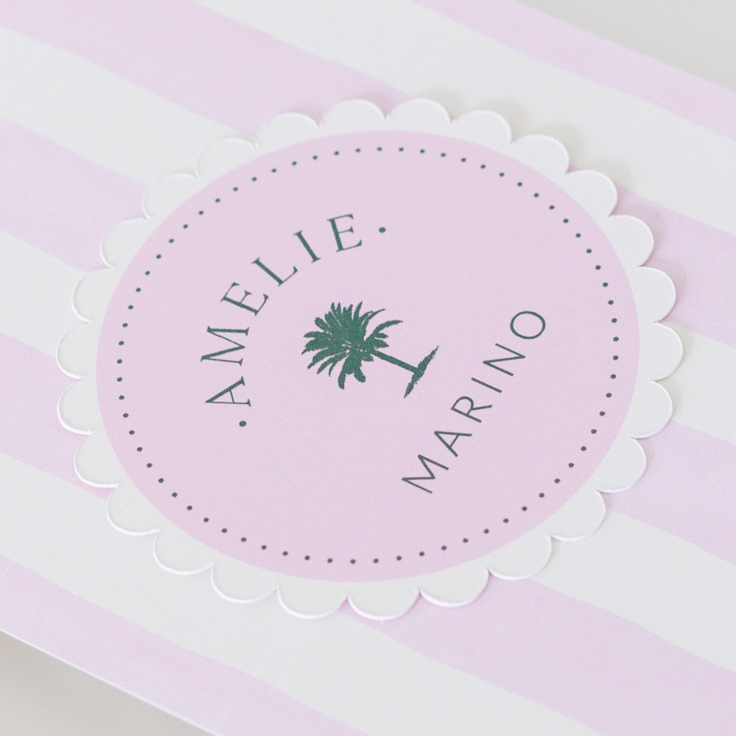 Amelie Collection - Scalloped Edge Paper Place Card